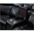Global Furniture USA UM02 Blanche Faux Leather Black Sectional W/ LED Lighting