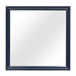 Global Furniture USA Charlie Wood Frame Mirror in Blue Finish