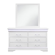 Global Furniture USA Charlie Traditional/Modern White Wood Dresser with LED