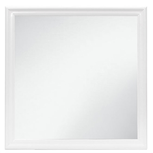 Global Furniture USA Charlie Traditional/Modern White Wood Mirror