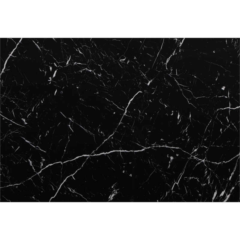 Global Furniture USA D04 5pc Black Faux Marble Counter Table with Black Stools