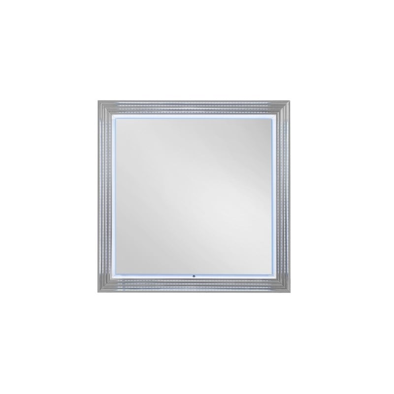 Global Furniture USA Ylime White Marble Mirror With LED