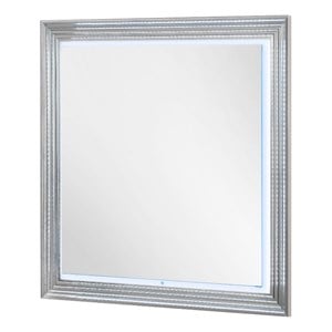 Global Furniture USA Ylime White Marble Mirror With LED