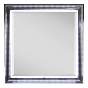 Global Furniture USA Ylime Smooth White Engineered Wood Mirror With LED