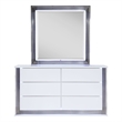 Global Furniture USA Ylime Smooth White Engineered Wood Mirror With LED