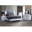 Global Furniture USA Ylime Metallic Smooth White Chest With LED