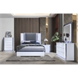 Global Furniture USA Ylime Metallic Smooth White Chest With LED