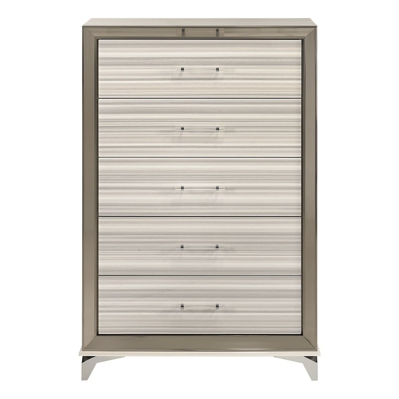 Global Furniture USA Zambrano Zebra White Wooden Chest