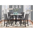 Global Furniture USA D40011 Light Gray Marble Top Bar Table with Built-In Shelf