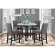 Global Furniture USA D40011 Light Gray Marble Bar Set with D1622 Bar Stool