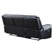 Global Furniture USA U5914 Gray/Black Fabric Reclining Sofa