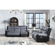 Global Furniture USA U5914 Gray/Black Fabric Console Reclining Loveseat