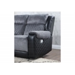 Global Furniture USA U5914 Gray/Black Fabric Console Reclining Loveseat