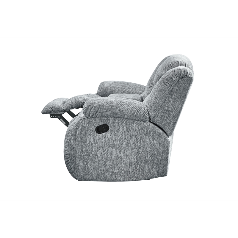 Global Furniture USA U250 Gray Fabric Console Reclining Loveseat