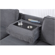 Global Furniture USA U0203 Light Gray Fabric Pull Out Sofa Bed