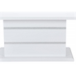 Global Furniture USA Monaco Wood White Dining Table with Clear Glass Inlay
