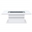 Global Furniture USA Monaco Engineered Wood & Glass Coffee Table in White/Silver