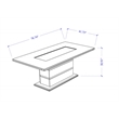 Global Furniture USA Monaco Dark Gray Wood Dining Table