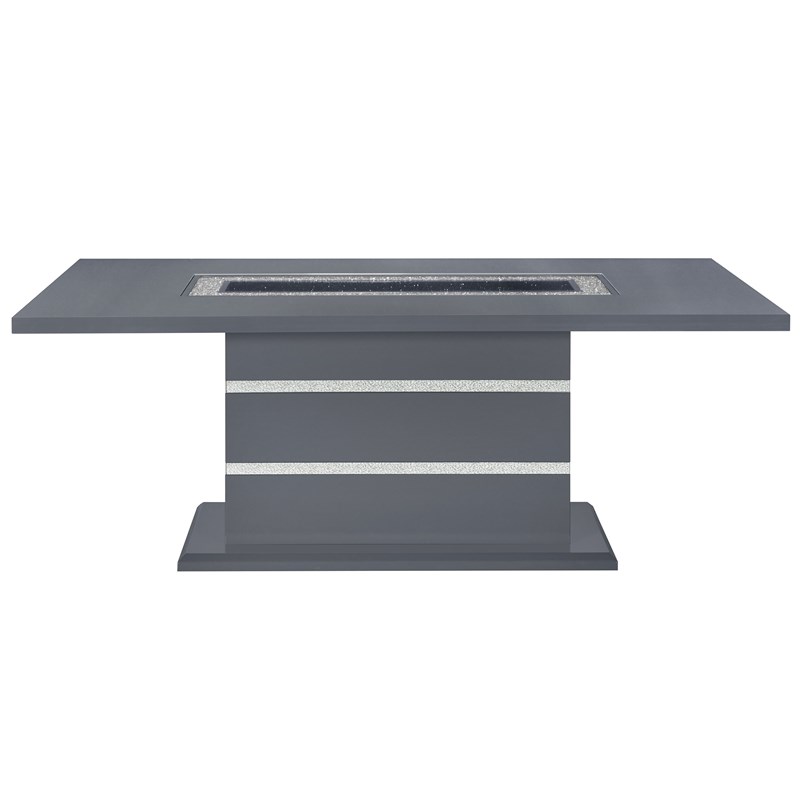Global Furniture USA Monaco Dark Gray Wood Dining Table and 4 Dining Chairs