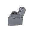 Global Furniture USA U7068 Gray Fabric Power Reclining Sofa with DDT WC and LED