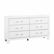 Global Furniture USA Luccia White Wood Queen Bed Set with LED