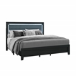 Global Furniture USA Reid Black Wood King Bed Set with LED Lighting