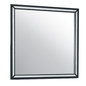 Global Furniture USA Reid Sleek Black Wood Large Scale Mirror