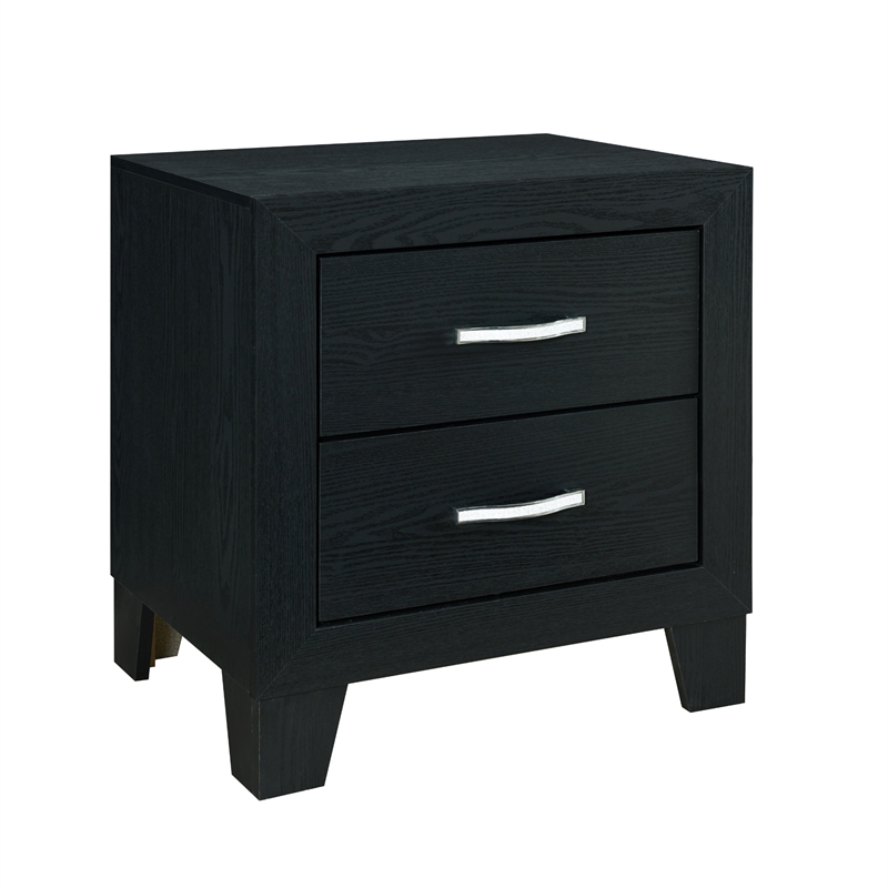 Global Furniture USA Reid Black Wood Queen Bed Set with LED