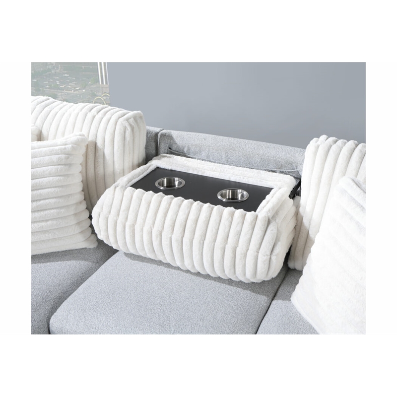 Global Furniture USA U0204 Gray Fabric Pull-Out Sofa Bed