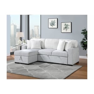 Global Furniture USA U0204 Gray Fabric Pull-Out Sofa Bed