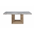 Global Furniture USA D02 Natural Faux Marble Dining Table + 4 D8683 Dining Chair