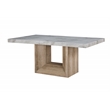 Global Furniture USA D02 Natural Faux Marble Dining Table + 4 D8683 Dining Chair