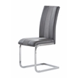 Global Furniture USA D1628 Clear Glass Top Dining Table + 4pc D915 Gray Chair