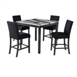 D4054 Black and Marble Finish 5PC Bar Set