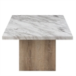 T02 Natural Wood Finish Pedestal Base Coffee Table