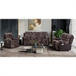 6028 Brown Extra Soft Console Reclining Loveseat