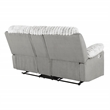 U6028 Gray Extra Soft Console Reclining Loveseat