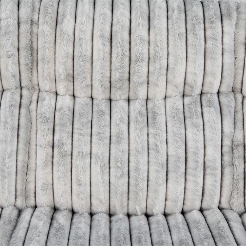 U6028 Gray Extra Soft Console Reclining Loveseat