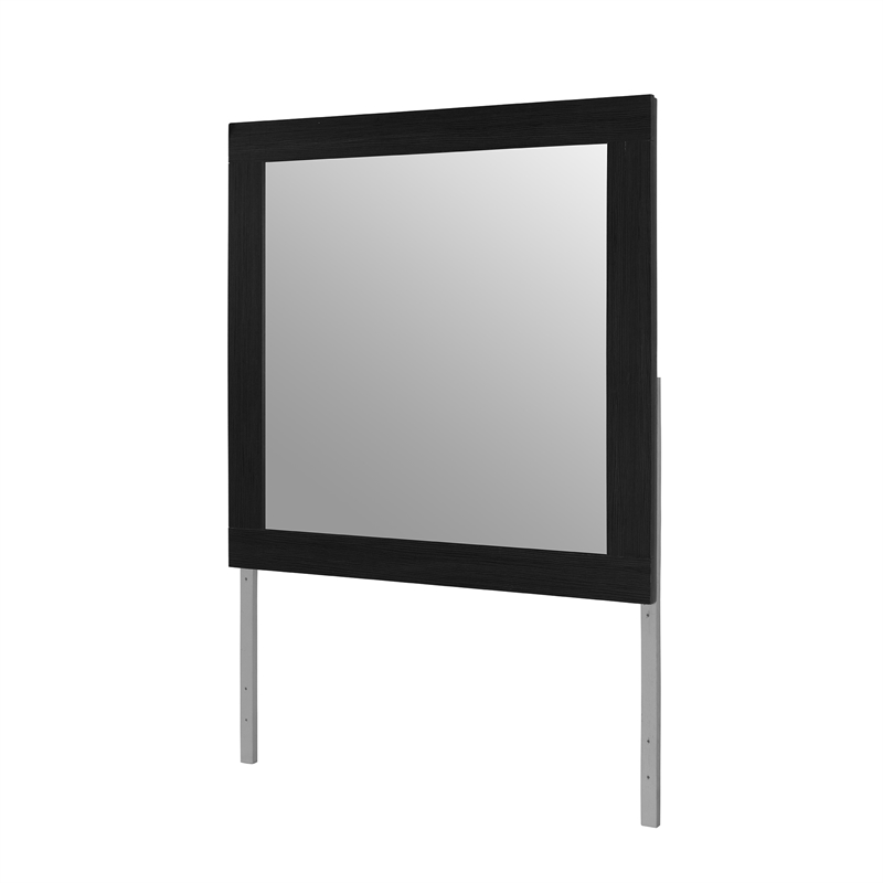 Emma Bedroom Mirror in Black Gray Finish