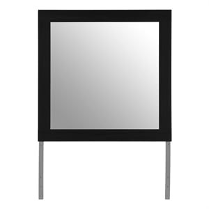 Emma Bedroom Mirror in Black Gray Finish