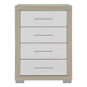 Emma Natural White Bedroom Chest with 5 Drawers