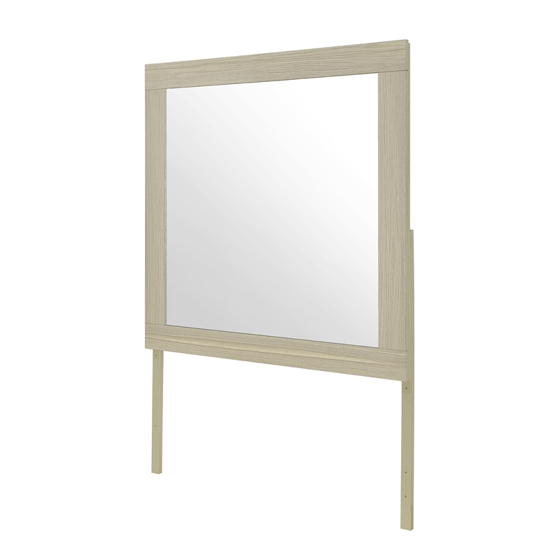 Emma Bedroom Dresser Mirror in Natural White Finish