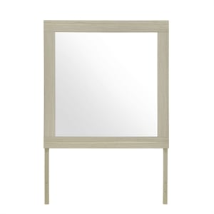 Emma Bedroom Dresser Mirror in Natural White Finish