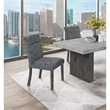 D86 Gray Extra Padded 2PK Dining Chair Set
