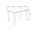 D8032 Dining table with (4) D9026 Grey Dining Chair Set