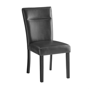 Charcoal Faux Leather Kitchen and Dining Chairs Set of 2
