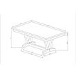 White Marble Look Dining Table with Black Pedestal Base