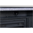 Lily Dark Gray 72 Inch Electric Fireplace with LED Lighting and Speakers