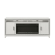 Lily White 72 Inch Electric Fireplace with LED Lighting and Speakers