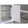Lily White 72 Inch Electric Fireplace with LED Lighting and Speakers